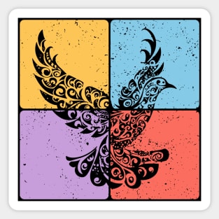 Peaceful Dove in Flight Minimalist Bird Art Sticker